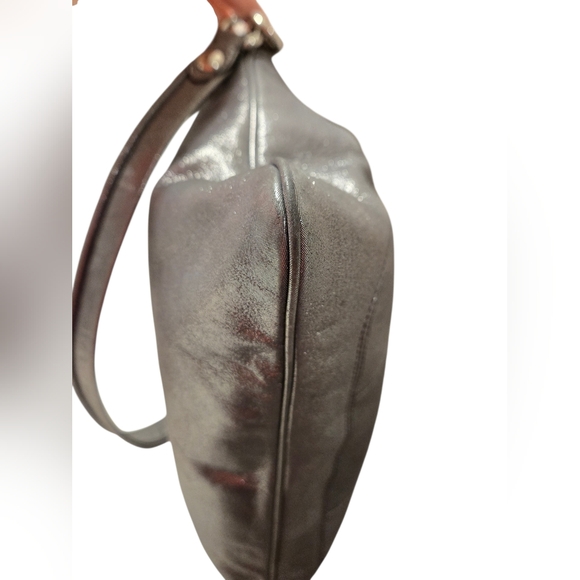 Coach Poppy 2011 Silver/Gunmetal Metallic Convertible Shoulder Bag - Picture 9 of 13